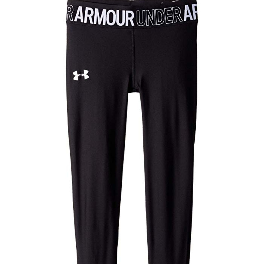 Under Armour Girls Black Capris NWT YOUTH LARGE
